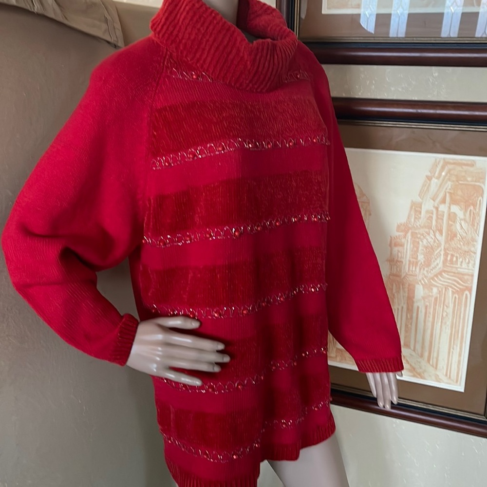 Victoria Harbour Vintage Holiday Christmas Sweater Tunic L Rare NWT